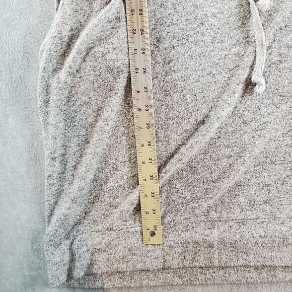 Soft Surroundings Dress Womens Medium Gray Sweater Tie Waist Pockets Split Neck - Picture 4 of 11